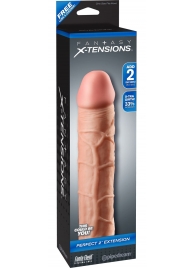 Телесная насадка Fantasy X-tensions Perfect 2  Extension - 20,3 см. - Pipedream - в Кирове купить с доставкой