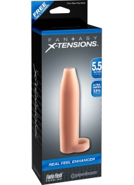 Насадка-расширитель с кольцом для подхвата мошонки Real Feel Enhancer - 14 см. - Pipedream - в Кирове купить с доставкой