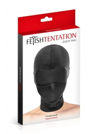 Сплошная маска-шлем с имитацией повязки для глаз - Fetish Tentation - купить с доставкой в Кирове