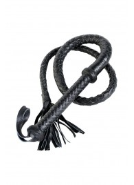 Длинный кожаный кнут с хлопушками на конце - ToyFa - купить с доставкой в Кирове