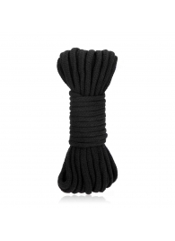 Черная хлопковая веревка для связывания Bondage Rope - 10 м. - Lux Fetish - купить с доставкой в Кирове