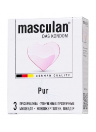 Супертонкие презервативы Masculan Pur - 3 шт. - Masculan - купить с доставкой в Кирове