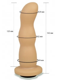 Телесная рельефная насадка Harness - 14,2 см. - LOVETOY (А-Полимер) - купить с доставкой в Кирове