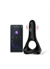 Черное виброкольцо Magic Motion Rise с подхватом мошонки - Magic Motion - в Кирове купить с доставкой