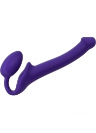 Фиолетовый безремневой страпон Silicone Bendable Strap-On - size S - Strap-on-me - купить с доставкой в Кирове
