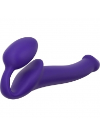 Фиолетовый безремневой страпон Silicone Bendable Strap-On - size M - Strap-on-me - купить с доставкой в Кирове