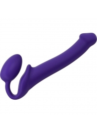 Фиолетовый безремневой страпон Silicone Bendable Strap-On - size M - Strap-on-me - купить с доставкой в Кирове