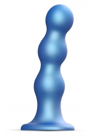 Голубая насадка Strap-On-Me Dildo Plug Balls size S - Strap-on-me - купить с доставкой в Кирове