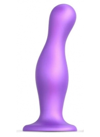 Фиолетовая насадка Strap-On-Me Dildo Plug Curvy size L - Strap-on-me - купить с доставкой в Кирове