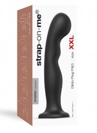 Черная насадка Strap-On-Me Dildo Plug P G size XXL - Strap-on-me - купить с доставкой в Кирове