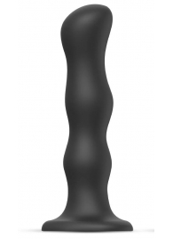 Черная насадка Strap-On-Me Dildo Geisha Balls size M - Strap-on-me - купить с доставкой в Кирове