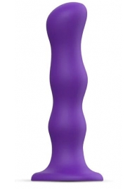 Фиолетовая насадка Strap-On-Me Dildo Geisha Balls size M - Strap-on-me - купить с доставкой в Кирове
