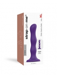 Фиолетовая насадка Strap-On-Me Dildo Geisha Balls size XL - Strap-on-me - купить с доставкой в Кирове