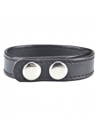 Кольцо на пенис SNAP COCK RING из искусственной кожи на клепках - BlueLine - в Кирове купить с доставкой