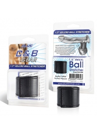Хомут-утяжка для мошонки из искусственной кожи на липучке VELCRO BALL STRETCHER- 4 см. - BlueLine - в Кирове купить с доставкой