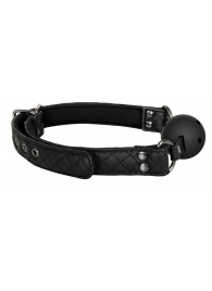 Черный кляп-шарик BALL GAG DIAMOND - Dream Toys - купить с доставкой в Кирове