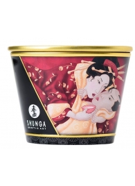 Массажная  свеча Sparkling Strawberry Wine с ароматом клубничного вина - 170 мл. - Shunga - купить с доставкой в Кирове