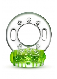 Зеленое эрекционное виброкольцо Arouser Vibrating C-Ring - Blush Novelties - в Кирове купить с доставкой