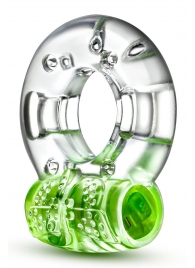 Зеленое эрекционное виброкольцо Arouser Vibrating C-Ring - Blush Novelties - в Кирове купить с доставкой