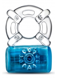 Синее эрекционное виброкольцо Pleaser Rechargeable C-Ring - Blush Novelties - в Кирове купить с доставкой