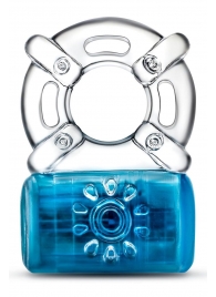 Синее эрекционное виброкольцо One Night Stand Vibrating C-Ring - Blush Novelties - в Кирове купить с доставкой