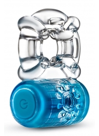 Синее эрекционное виброкольцо One Night Stand Vibrating C-Ring - Blush Novelties - в Кирове купить с доставкой