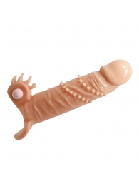 Телесная удлиняющая вибронасадка Penis Sleeve Connor - 17 см. - Baile - в Кирове купить с доставкой