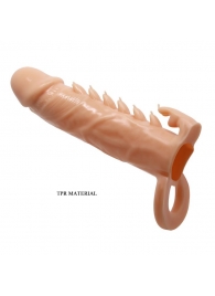 Телесная удлиняющая насадка Penis Sleeve Emmitt - 17 см. - Baile - в Кирове купить с доставкой