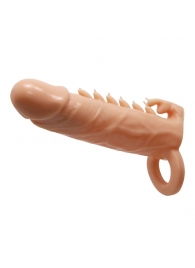 Телесная удлиняющая насадка Penis Sleeve Emmitt - 17 см. - Baile - в Кирове купить с доставкой
