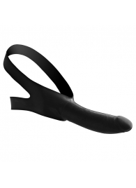 Черный кляп-страпон Masters Mini Face Fuck Strap-On - 14 см. - XR Brands - купить с доставкой в Кирове