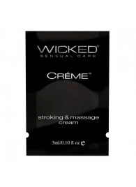 Крем для массажа и мастурбации Wicked Stroking and Massage Creme - 3 мл. - Wicked - купить с доставкой в Кирове
