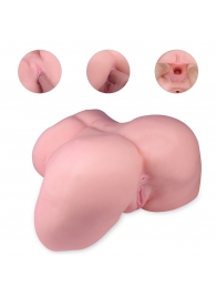 Реалистичный мастурбатор-полуторс с 2 рабочими отверстиями - S-HANDE - в Кирове купить с доставкой