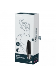 Черный мастурбатор с вибрацией Power Masturbator - Satisfyer - в Кирове купить с доставкой
