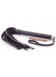 Черная кожаная плеть  Индиго  - 50 см. - Crazy Handmade - купить с доставкой в Кирове