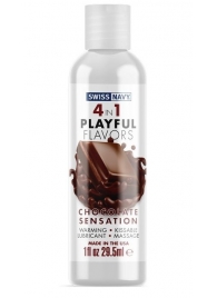 Массажный гель 4-в-1 Chocolate Sensation с ароматом шоколада - 29,5 мл. - Swiss navy - купить с доставкой в Кирове