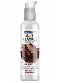 Массажный гель 4-в-1 Chocolate Sensation с ароматом шоколада - 118 мл. - Swiss navy - купить с доставкой в Кирове