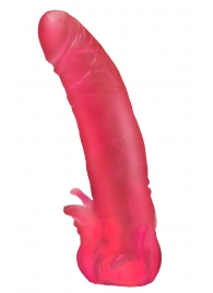 Розовая насадка для страпона с клиторальными лепестками - 18,5 см. - LOVETOY (А-Полимер) - купить с доставкой в Кирове
