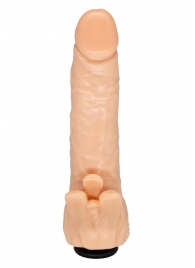 Телесная гелевая насадка-фаллос с клиторальными лепестками - 18,5 см. - LOVETOY (А-Полимер) - купить с доставкой в Кирове