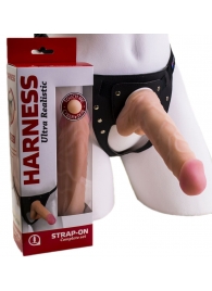 Страпон Harness из двух предметов: регулируемые трусики и насадка-фаллос - 17,5 см. - LOVETOY (А-Полимер) - купить с доставкой в Кирове