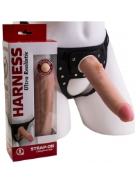 Реалистичный страпон Harness из трусиков и насадки-фаллоса - 18,5 см. - LOVETOY (А-Полимер) - купить с доставкой в Кирове