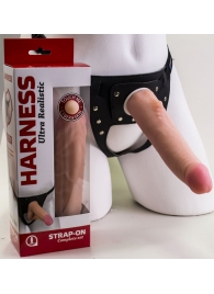 Реалистичный страпон Harness из трусиков и насадки-фаллоса - 18,5 см. - LOVETOY (А-Полимер) - купить с доставкой в Кирове