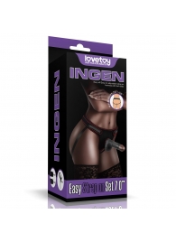 Женский темнокожий страпон Easy Strapon Set 7 Inch - 18 см. - Lovetoy - купить с доставкой в Кирове