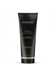 Массажный легкий крем WICKED Sage plus Sea Salt - 120 мл. - Wicked - купить с доставкой в Кирове
