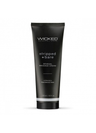 Массажный легкий крем WICKED Stripped plus Bare - 120 мл. - Wicked - купить с доставкой в Кирове