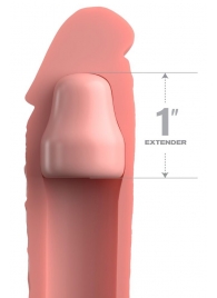 Телесная насадка-удлинитель 1 Inch Silicone X-tension - 17,8 см. - Pipedream - в Кирове купить с доставкой