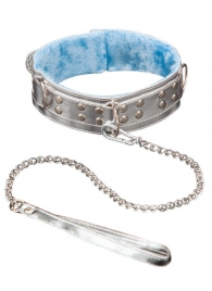Серебристый ошейник из искусственной кожи - Sitabella - купить с доставкой в Кирове