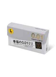 Презервативы Sagami Original 0.02 L-size увеличенного размера - 5 шт. - Sagami - купить с доставкой в Кирове