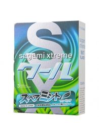 Презервативы Sagami Xtreme Mint с ароматом мяты - 3 шт. - Sagami - купить с доставкой в Кирове
