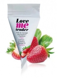 Съедобное согревающее массажное масло Love Me Tender Strawberry с ароматом клубники - 10 мл. - Love to Love - купить с доставкой в Кирове
