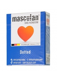 Презервативы с пупырышками Masculan Dotted - 3 шт. - Masculan - купить с доставкой в Кирове